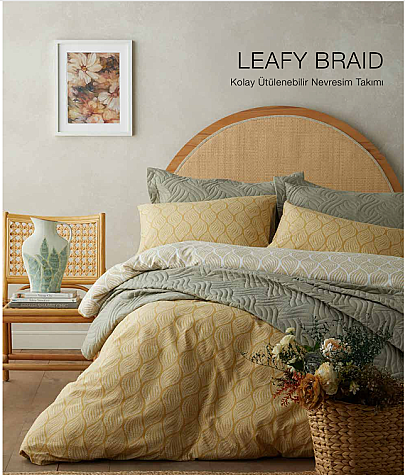 English Home Leafy Braid Nevresim Takımı, 200x220 - English Home