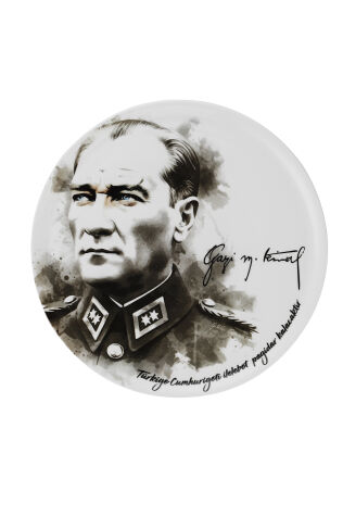 Kütahya Porselen Atatürk Duvar Tabağı 31 Cm 1046 - Kütahya Porselen