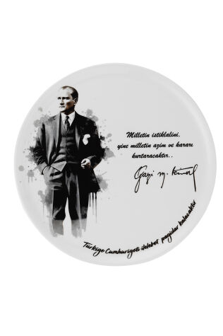 Kütahya Porselen Atatürk Duvar Tabağı 31 Cm 1045 - Kütahya Porselen