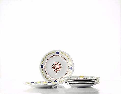 Kütahya Porselen Bone Costa Mare 6 Parça 21 Cm Servis Tabağı - Kütahya Porselen