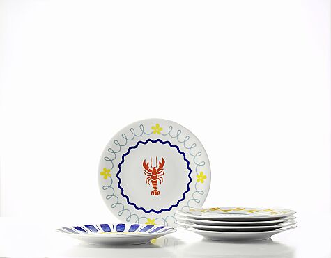 Kütahya Porselen Bone Costa Mare 6 Parça 25 Cm Servis Tabağı - Kütahya Porselen