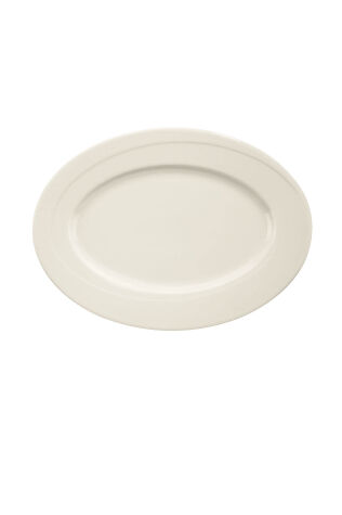 Kütahya Porselen Bone Horeca Line 28cm. Kayık Tabak Dekorsuz - Kütahya Porselen
