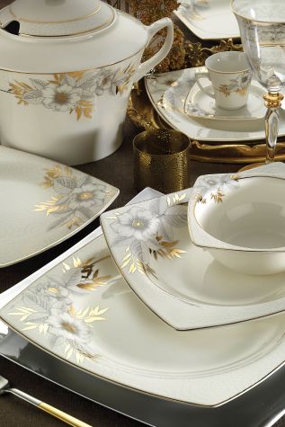 Kütahya Porselen Bone Mare 68 Parça 12 Kişilik Yemek Takımı 10364 - Bonamore