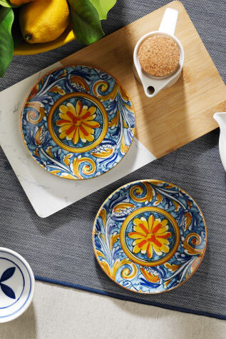Kütahya Porselen Bone Strada 2 Parça 15 Cm Servis Tabağı - Kütahya Porselen