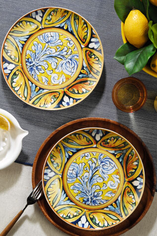 Kütahya Porselen Bone Strada 2 Parça 25 Cm Servis Tabağı - Kütahya Porselen