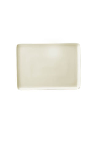 Kütahya Porselen Bone Tan 30X22cm. Düz Tabak Dekorsuz - Kütahya Porselen