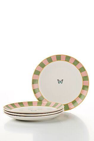 Kütahya Porselen Bone Viva 4 Parça 21 Cm Pasta Tabağı - Kütahya Porselen