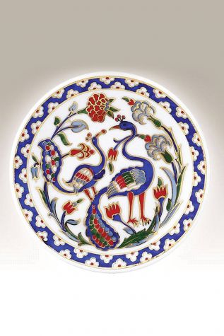 Kütahya Porselen Duvar Tabağı 10 cm Dekor No:176 - Kütahya Porselen