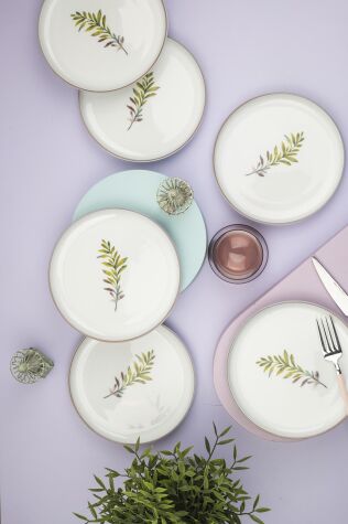 Kütahya Porselen 6 Kişilik 19 Cm Pasta Takımı Comfort - Kütahya Porselen