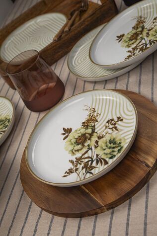 Kütahya Porselen 6 Kişilik 19 Cm Pasta Takımı Nostalji - Kütahya Porselen