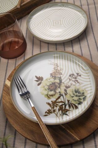 Kütahya Porselen 6 Kişilik 19 Cm Pasta Takımı Nostalji - Kütahya Porselen