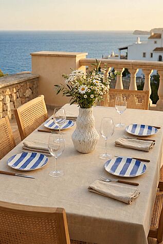 Kütahya Porselen Ocean Line 4 Parça 20 Cm Pasta Tabağı Mavi - Kütahya Porselen
