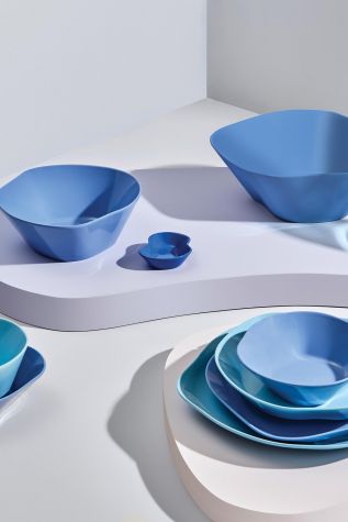 Kütahya Porselen Skallop 2 Parça 24 cm Çukur Tabak Seti Turkuaz - Kütahya Porselen