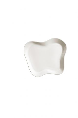 Kütahya Porselen Skallop 2 Parça 28x25 cm Kayık Seti Krem - Kütahya Porselen