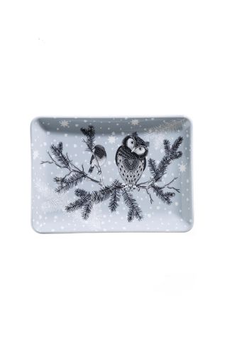 Kütahya Porselen Snowy 18x13 3 Parça Düz Tabak - Kütahya Porselen