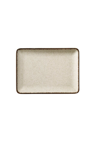 Kütahya Porselen Tan 30X22 Cm Düz Tabak Pearl Tarçın P02 - Kütahya Porselen