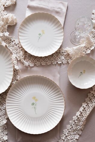 Kütahya Porselen Tiny Miny 6 Parça 20 Cm Çukur Yemek Tabağı - Kütahya Porselen