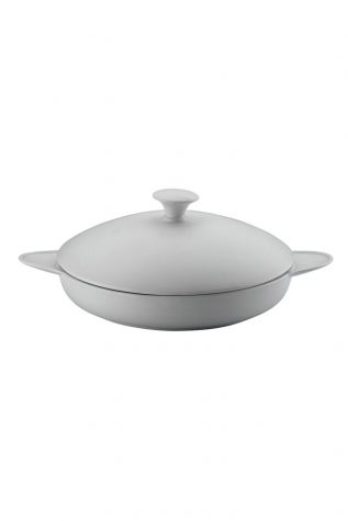 Porflame Porselen 25 cm Kapaklı Tava - Porflame